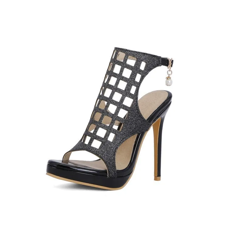 Women's Buckle High Heel Gladiator Sandals