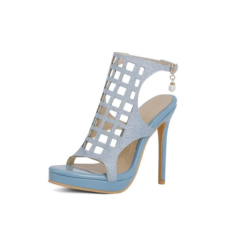 Women's Buckle High Heel Gladiator Sandals