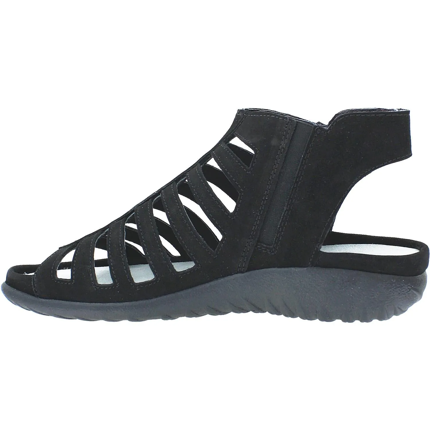 Women's Naot Pitau Black Velvet Nubuck