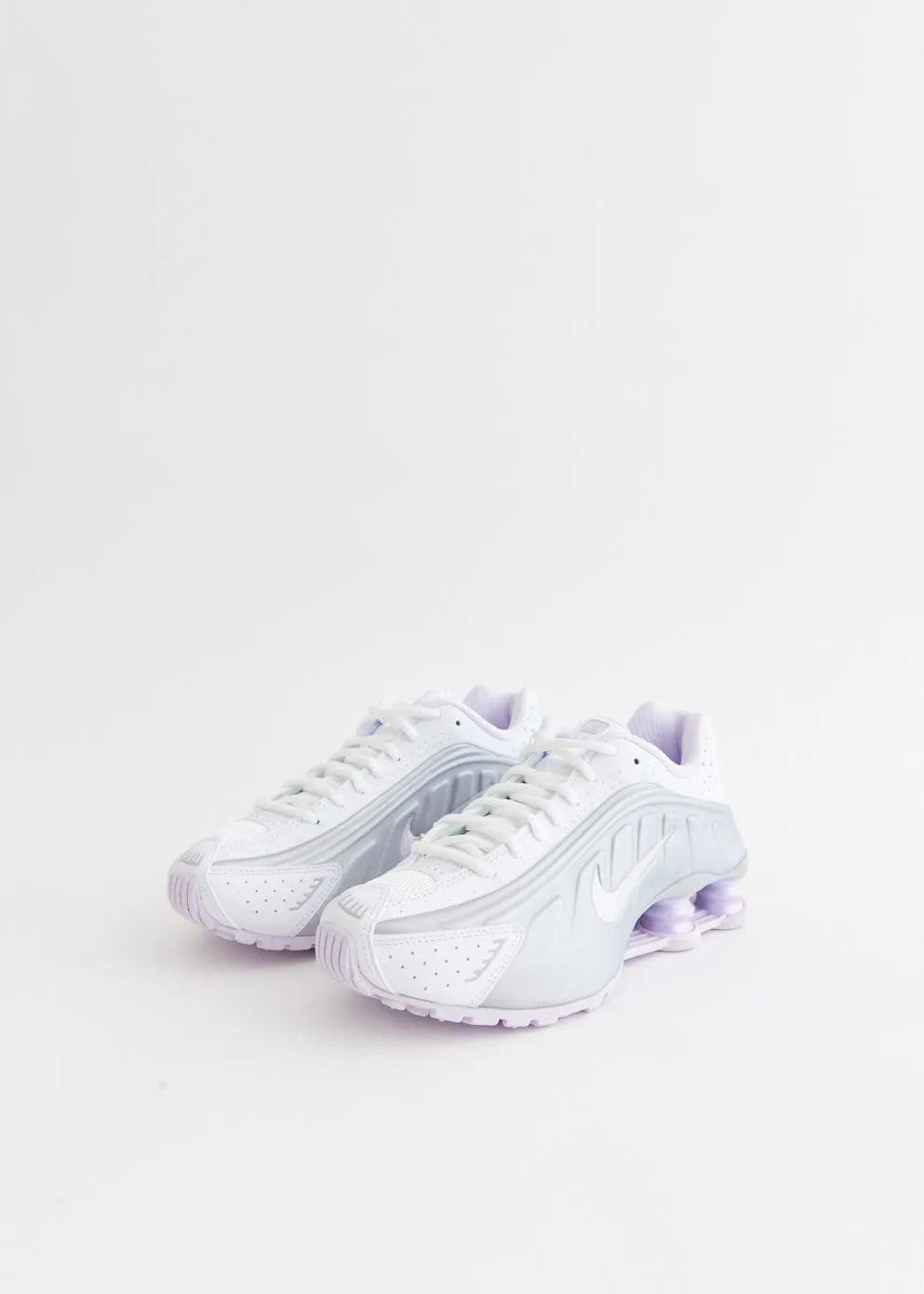 Women's Shox R4 'White Metallic Platinum' Sneakers