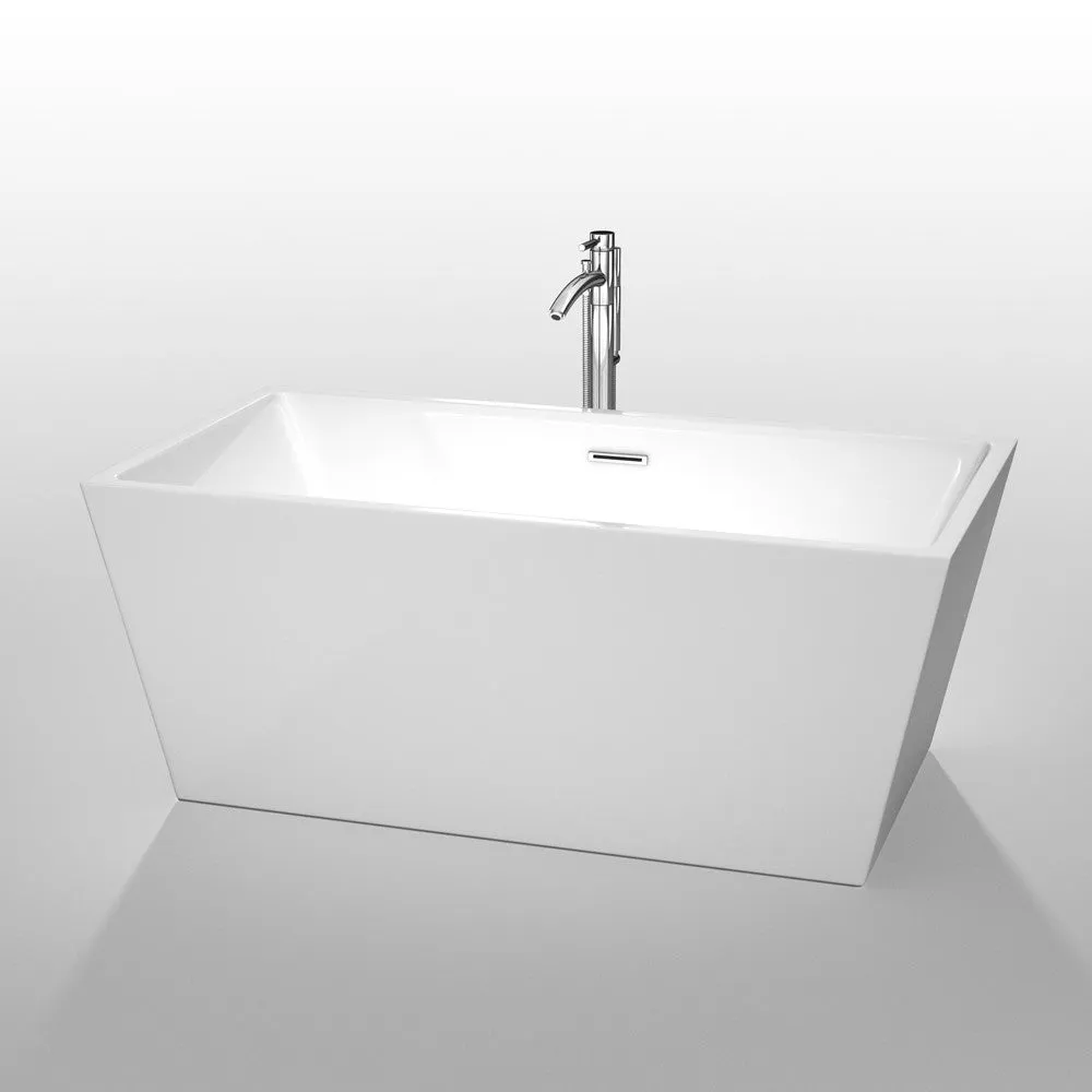WYNDHAM COLLECTION Sara 59-Inch Soaking Bathtub