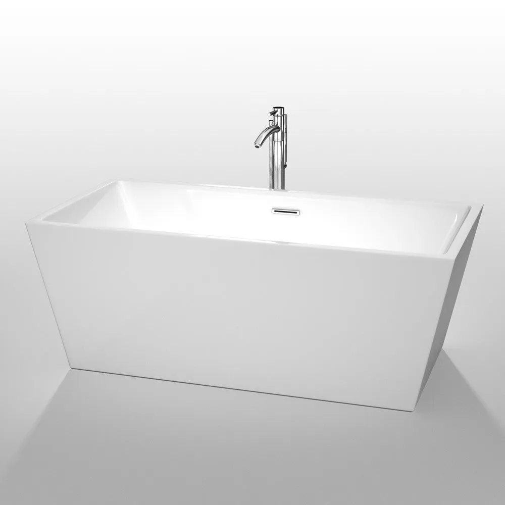WYNDHAM COLLECTION Sara 63-Inch Soaking Bathtub