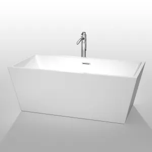 WYNDHAM COLLECTION Sara 63-Inch Soaking Bathtub