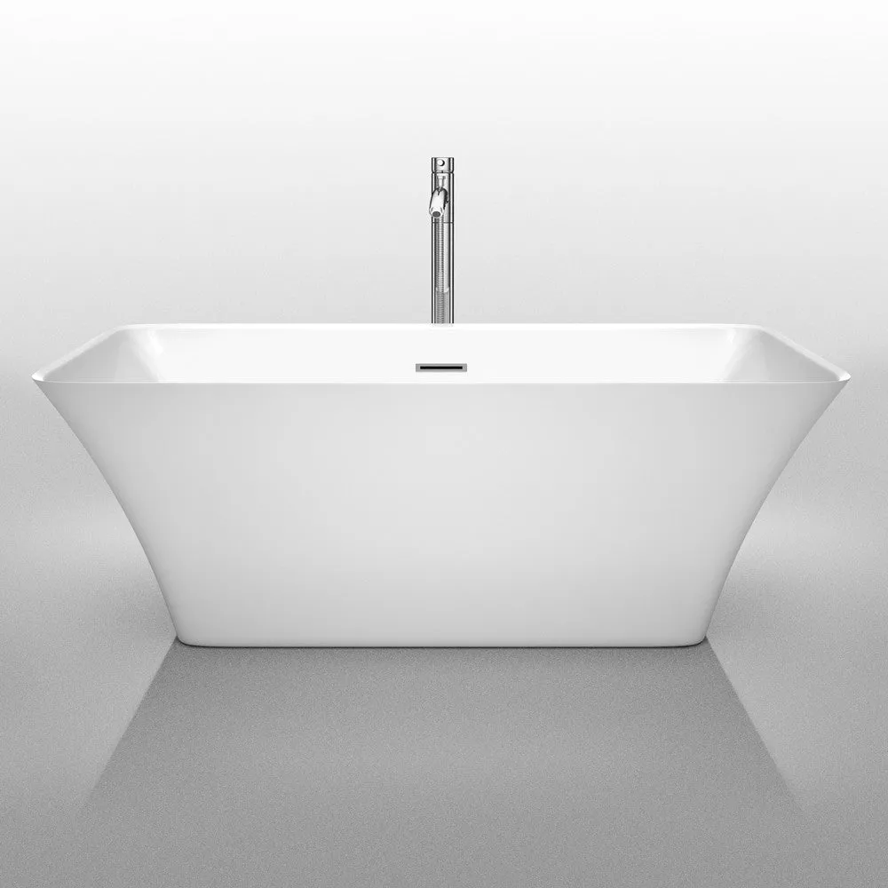 WYNDHAM COLLECTION Tiffany 59-Inch Small Soaking Bathtub