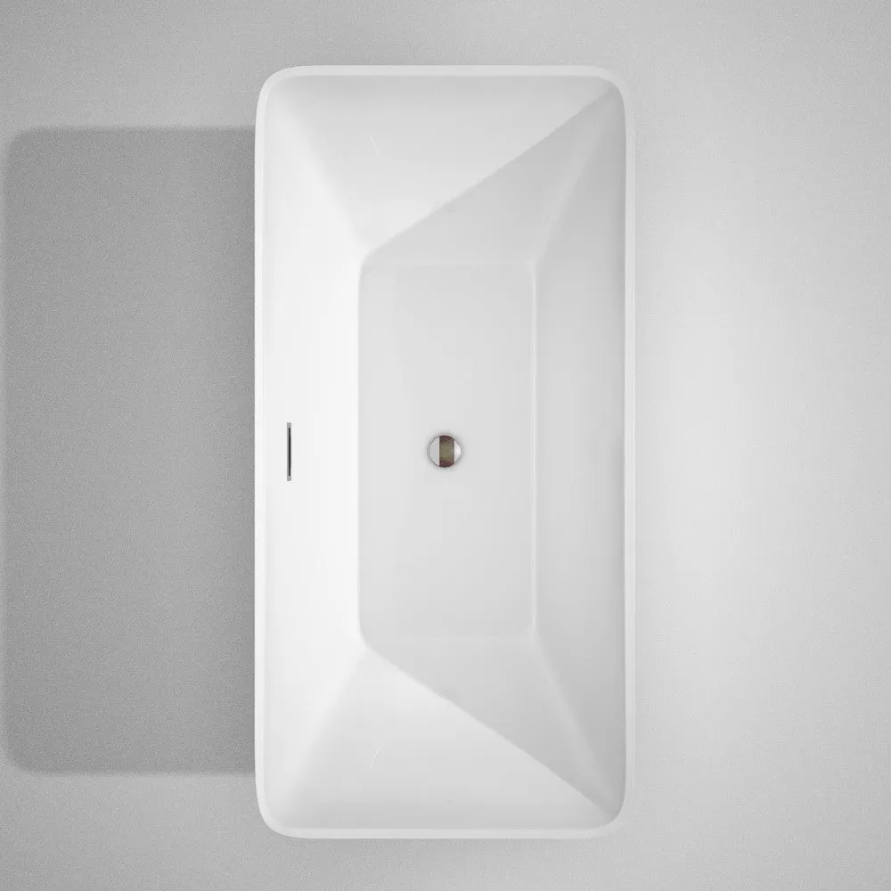 WYNDHAM COLLECTION Tiffany 59-Inch Small Soaking Bathtub