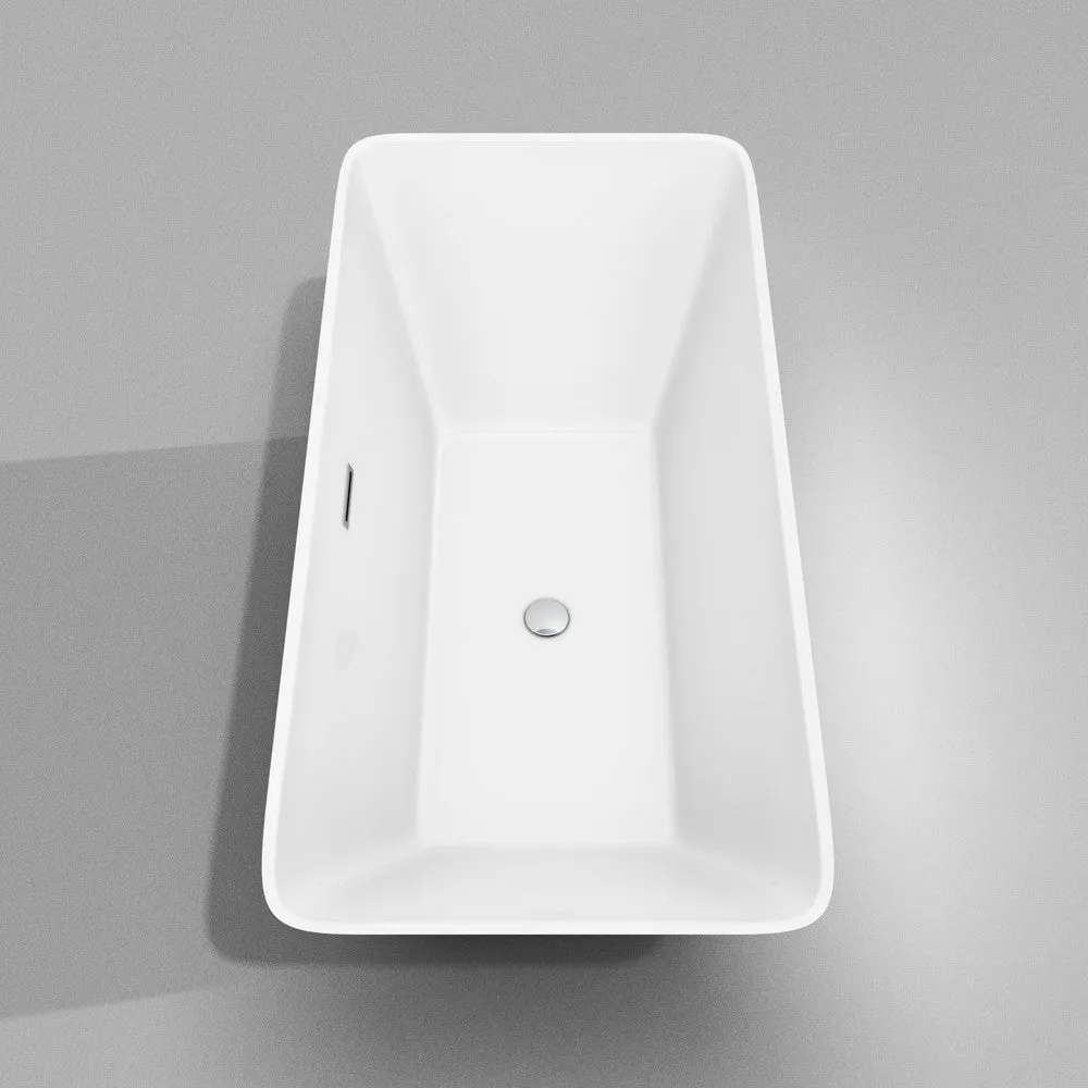 WYNDHAM COLLECTION Tiffany 59-Inch Small Soaking Bathtub