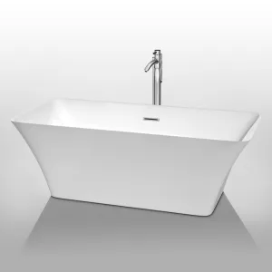 WYNDHAM COLLECTION Tiffany 67-Inch Large Soaking Bathtub
