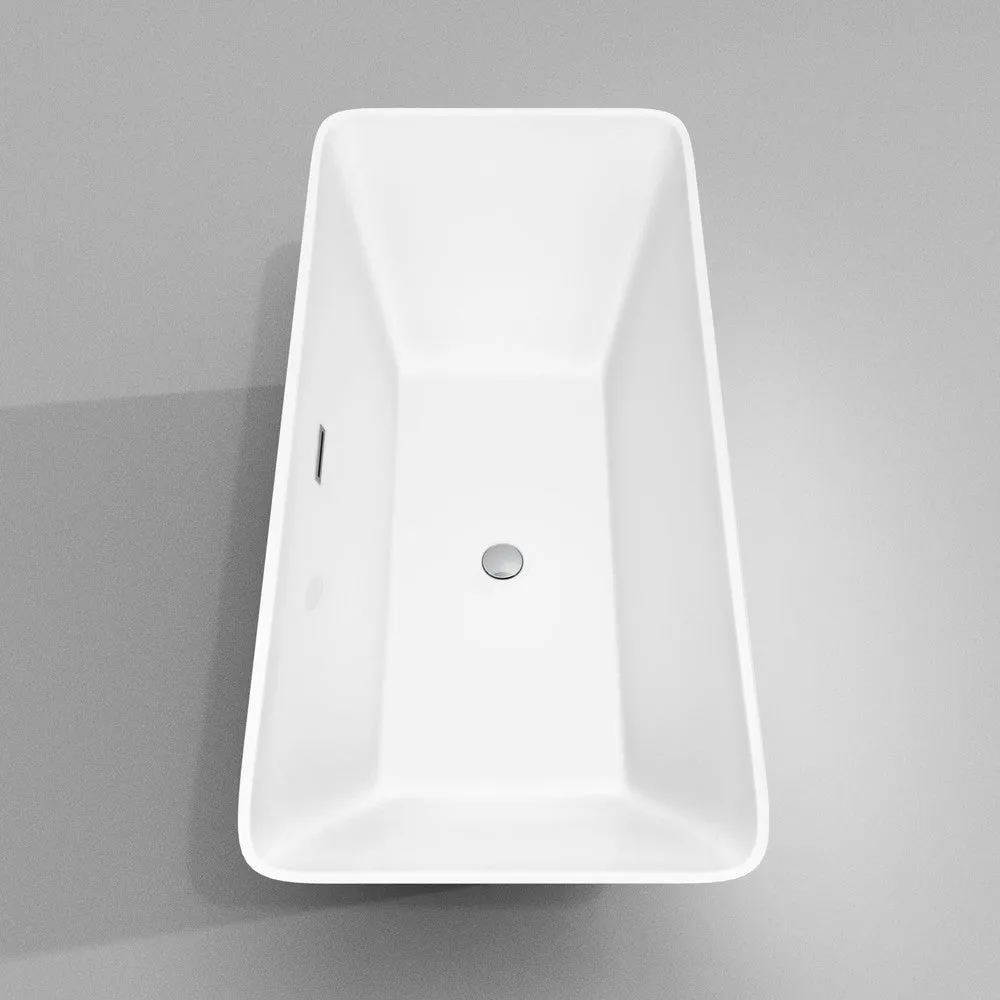 WYNDHAM COLLECTION Tiffany 67-Inch Large Soaking Bathtub