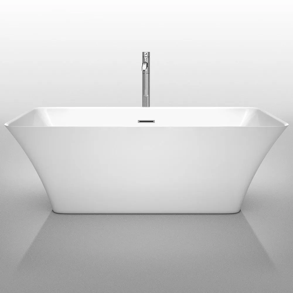 WYNDHAM COLLECTION Tiffany 67-Inch Large Soaking Bathtub